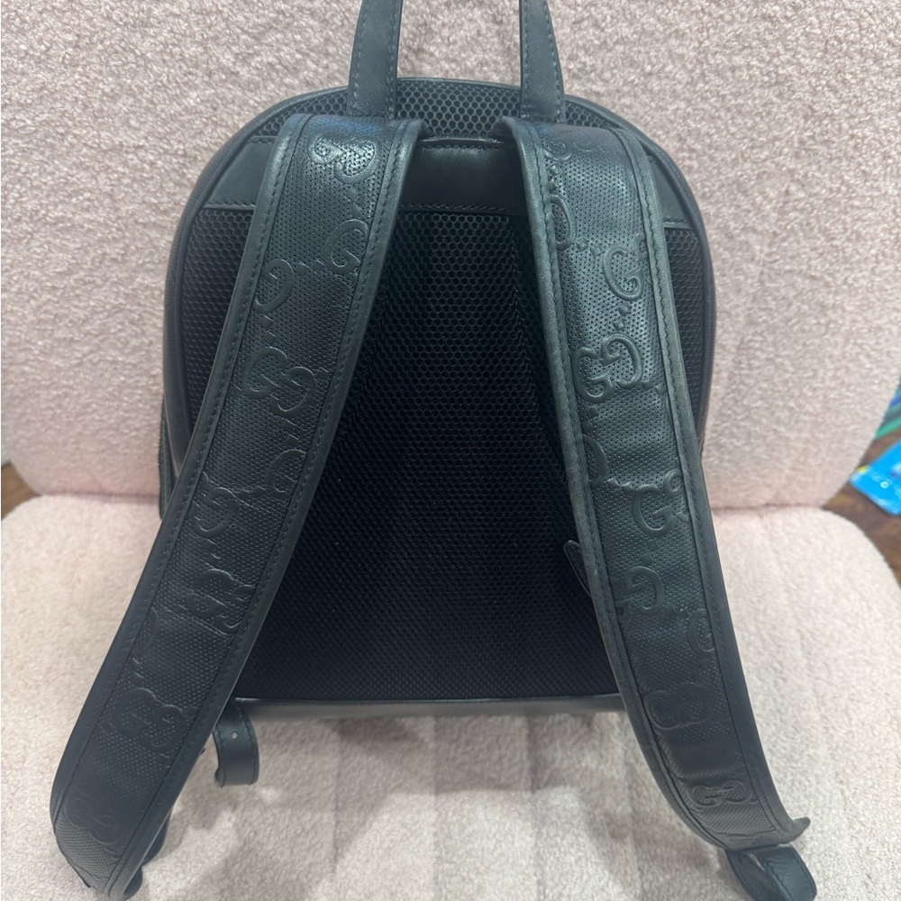Gucci Embossed Black Backpack - Picture 2 of 4